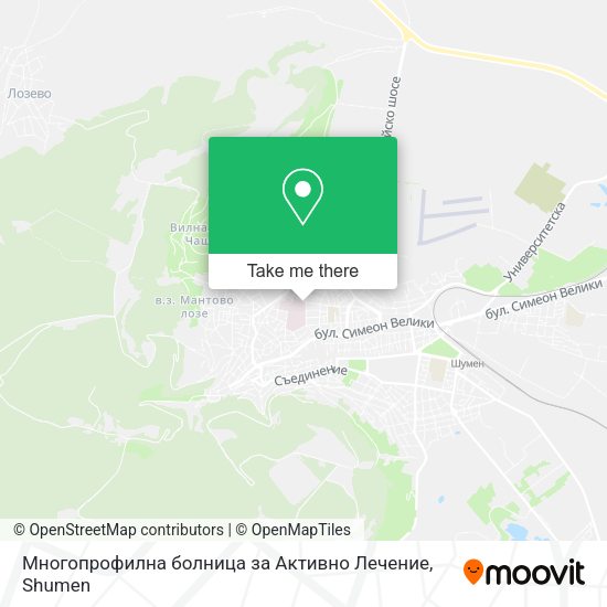 Карта Многопрофилна болница за Активно Лечение