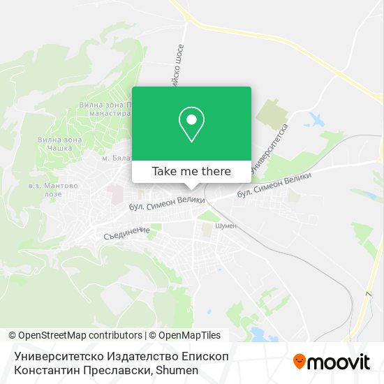 Карта Университетско Издателство Епископ Константин Преславски