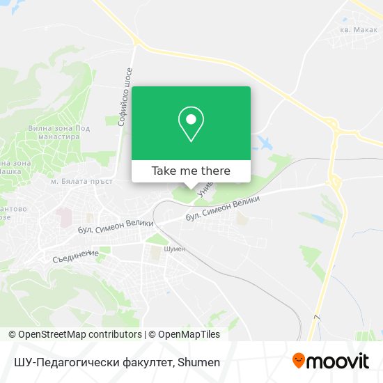 ШУ-Педагогически факултет map