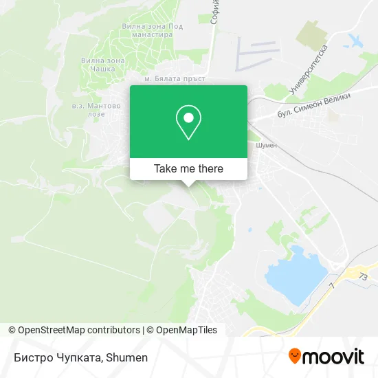 Карта Бистро Чупката