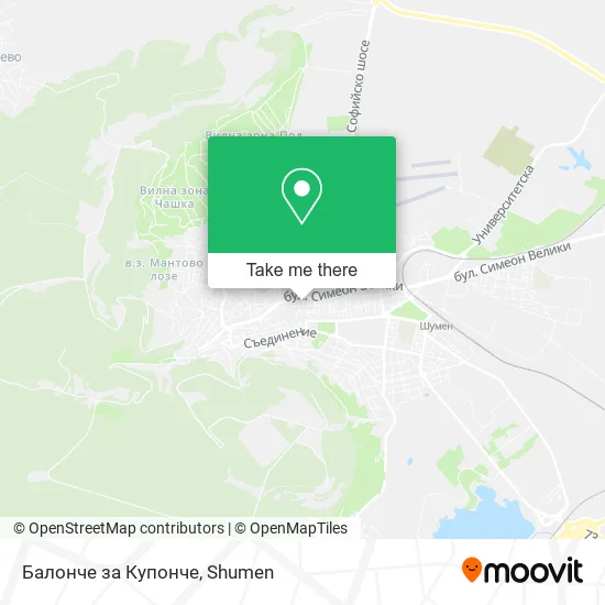 Карта Балонче за Купонче