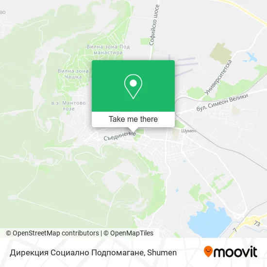 Карта Дирекция Социално Подпомагане