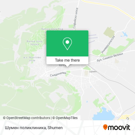 Шумен поликлиника map