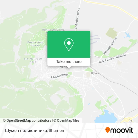 Карта Шумен поликлиника
