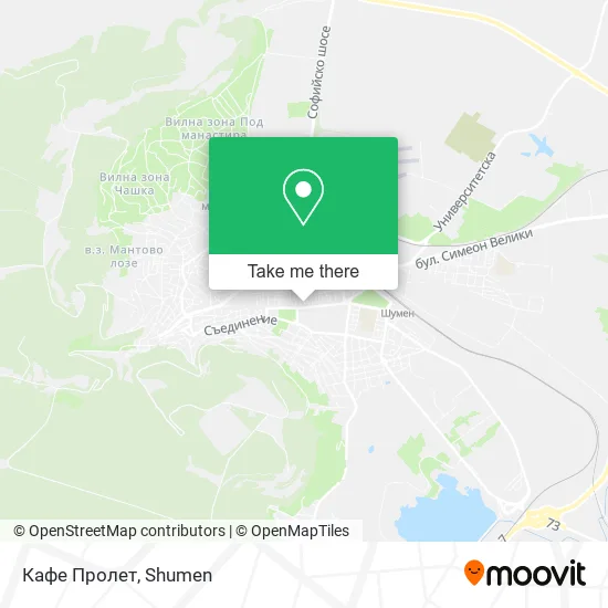 Карта Кафе Пролет