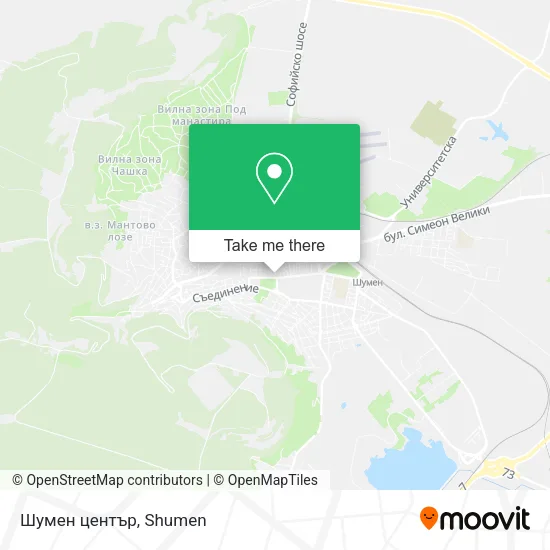 Карта Шумен център