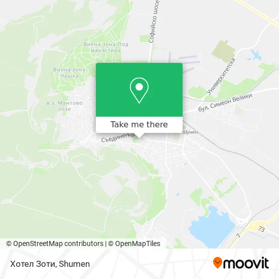 Карта Хотел Зоти