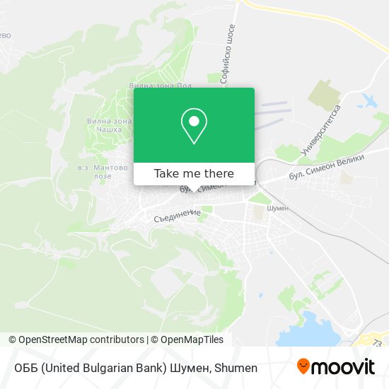 ОББ (United Bulgarian Bank) Шумен map