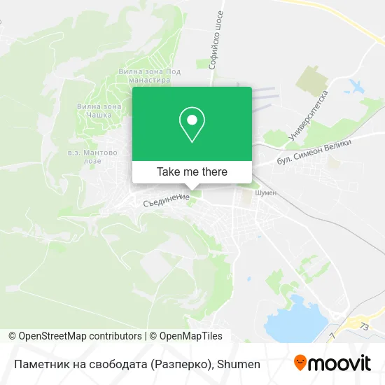 Карта Паметник на свободата (Разперко)