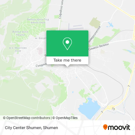 City Center Shumen map