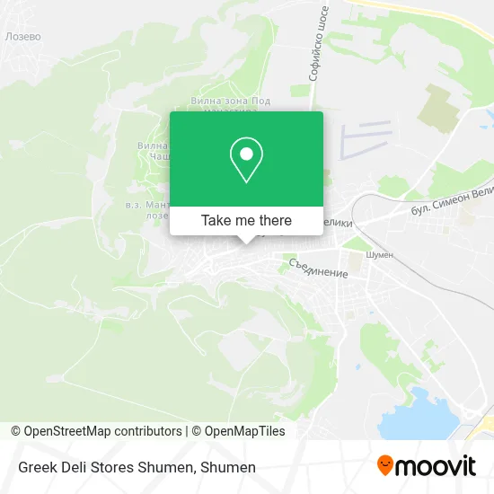 Greek Deli Stores Shumen map