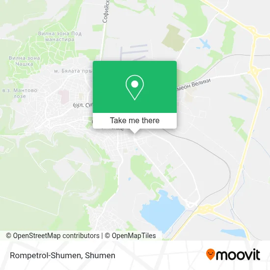Rompetrol-Shumen map