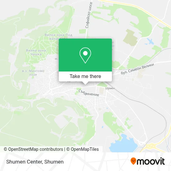 Shumen Center map