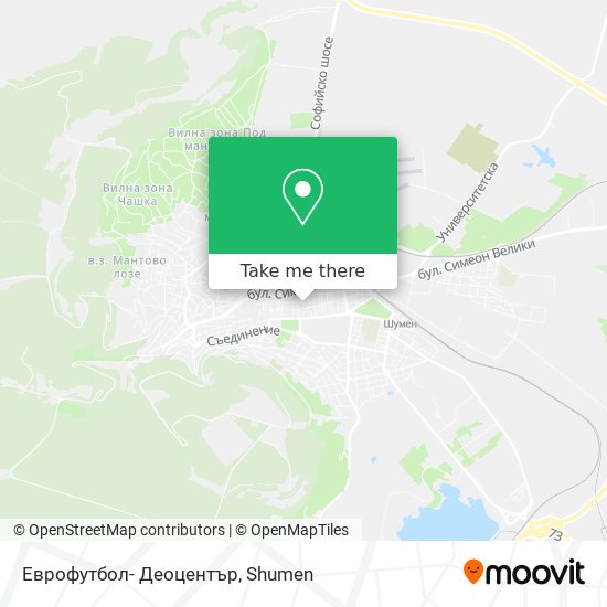 Еврофутбол- Деоцентър map