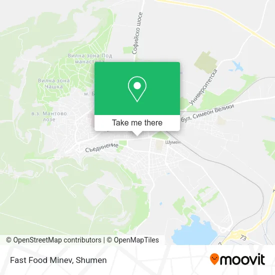 Карта Fast Food Minev