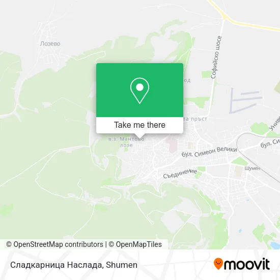 Карта Сладкарница Наслада