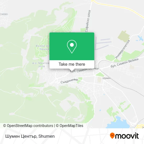 Карта Шумен Център