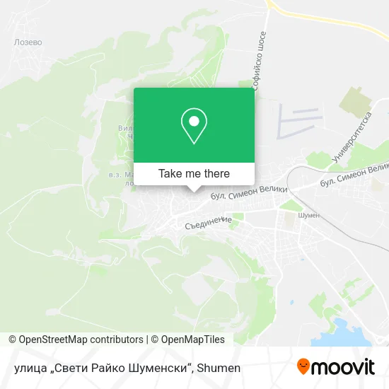 Карта улица „Свети Райко Шуменски“