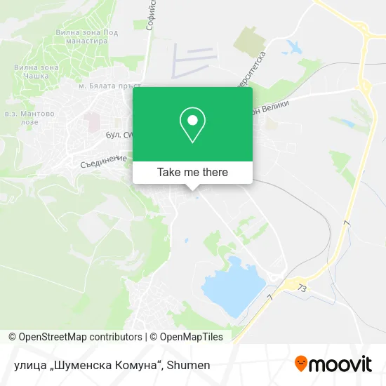 Карта улица „Шуменска Комуна“