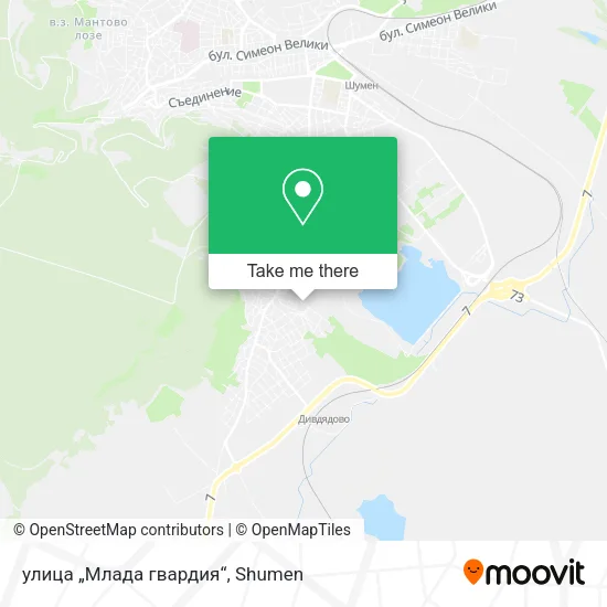 Карта улица „Млада гвардия“