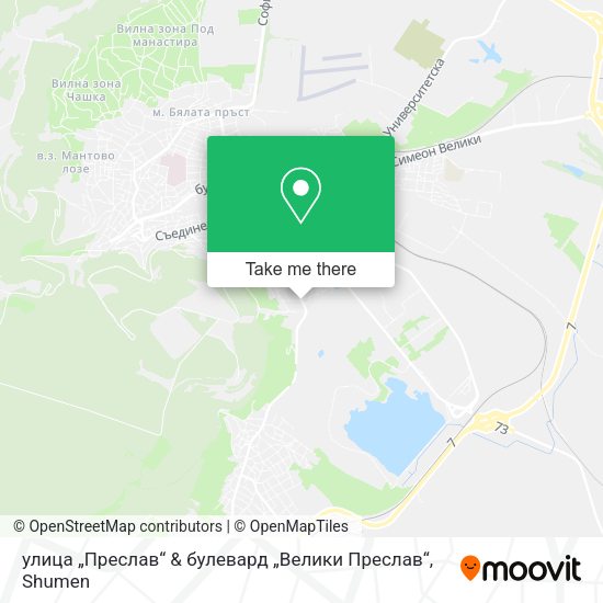 Карта улица „Преслав“ & булевард „Велики Преслав“