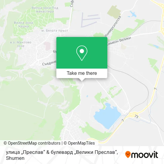 Карта улица „Преслав“ & булевард „Велики Преслав“