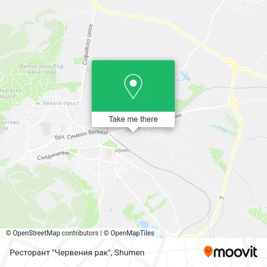Карта Ресторант "Червения рак"