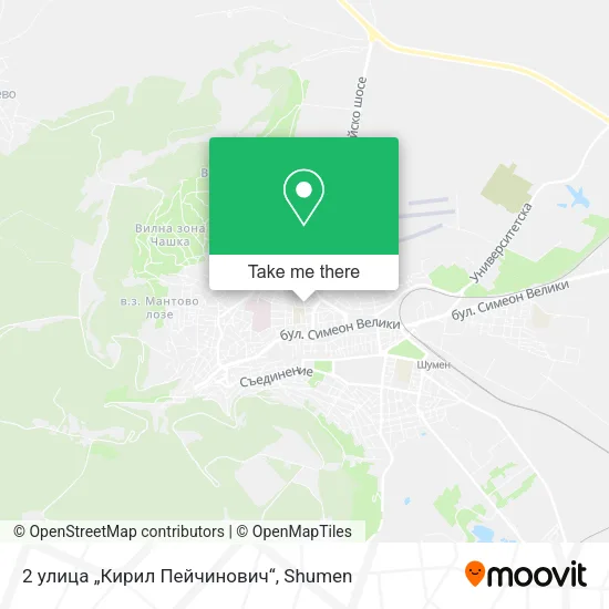 Карта 2 улица „Кирил Пейчинович“