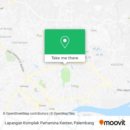 Lapangan Komplek Pertamina Kenten map