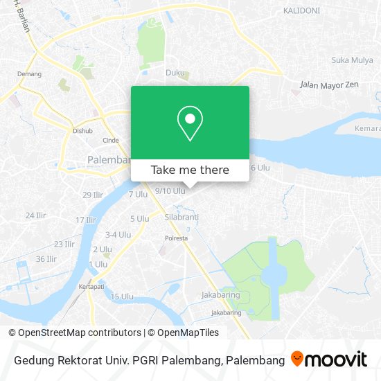 Gedung Rektorat Univ. PGRI Palembang map