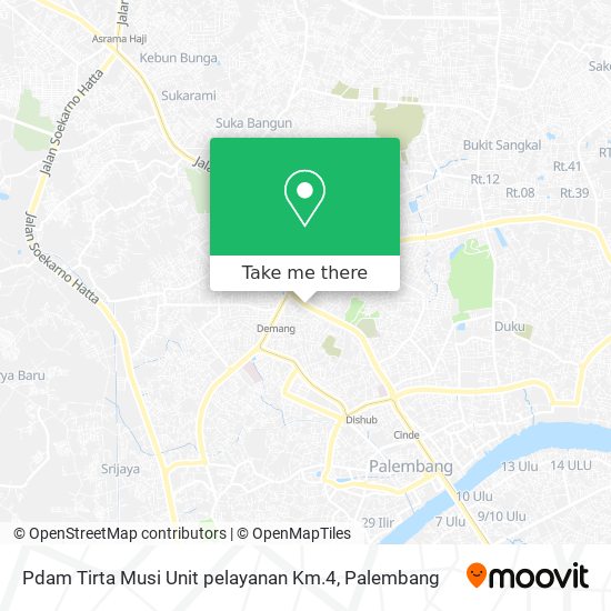 Pdam Tirta Musi Unit pelayanan Km.4 map