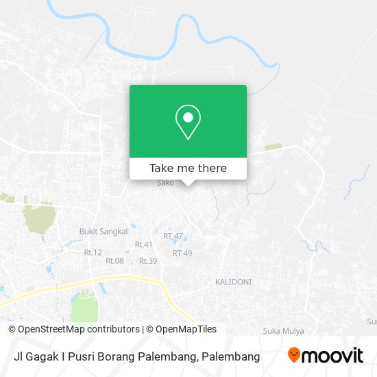 Jl Gagak I Pusri Borang Palembang map