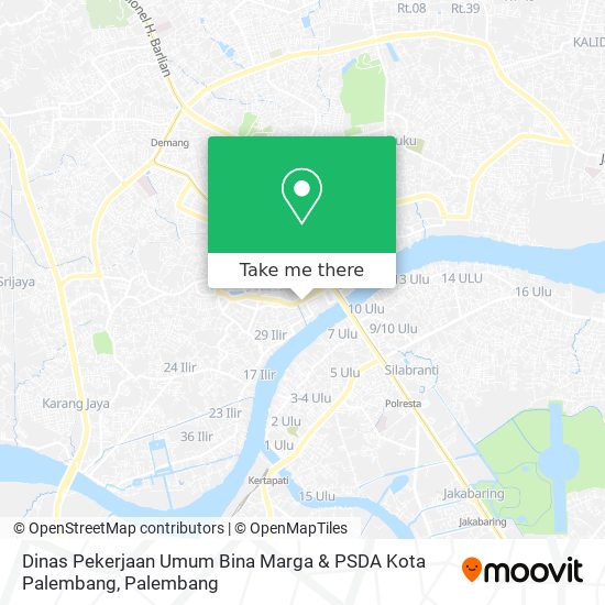 Dinas Pekerjaan Umum Bina Marga & PSDA Kota Palembang map