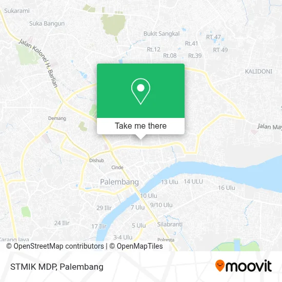 STMIK MDP map