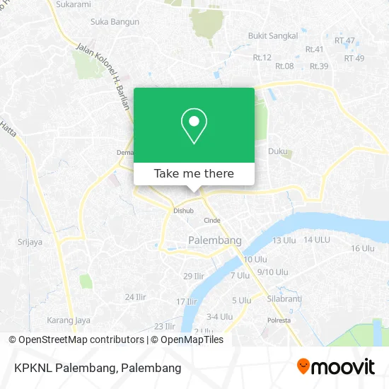 KPKNL Palembang map