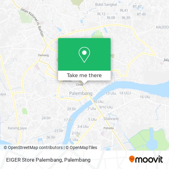 EIGER Store Palembang map