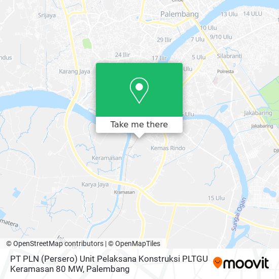 PT PLN (Persero) Unit Pelaksana Konstruksi PLTGU Keramasan 80 MW map