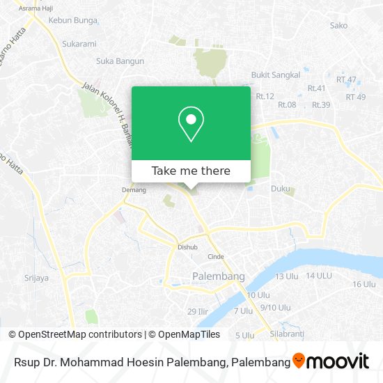 Rsup Dr. Mohammad Hoesin Palembang map