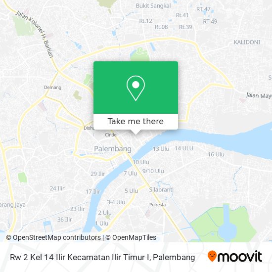 Rw 2 Kel 14 Ilir Kecamatan Ilir Timur I map