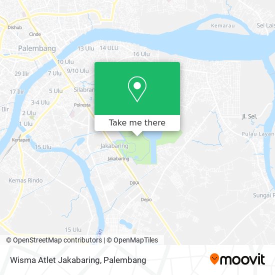 Wisma Atlet Jakabaring map