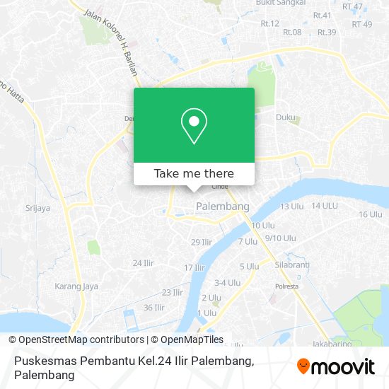Puskesmas Pembantu Kel.24 Ilir Palembang map