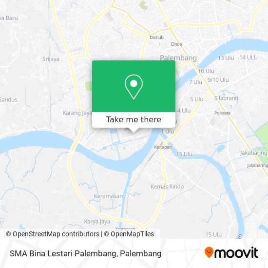 SMA Bina Lestari Palembang map