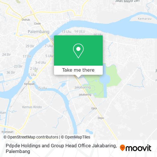 Pdpde Holdings and Group Head Office Jakabaring map