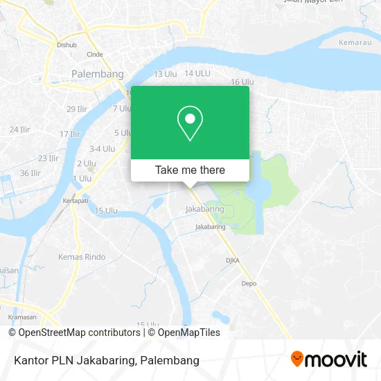 Kantor PLN Jakabaring map