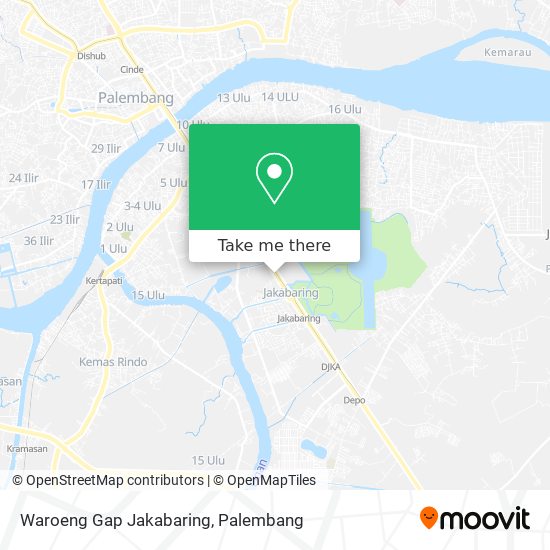 Waroeng Gap Jakabaring map