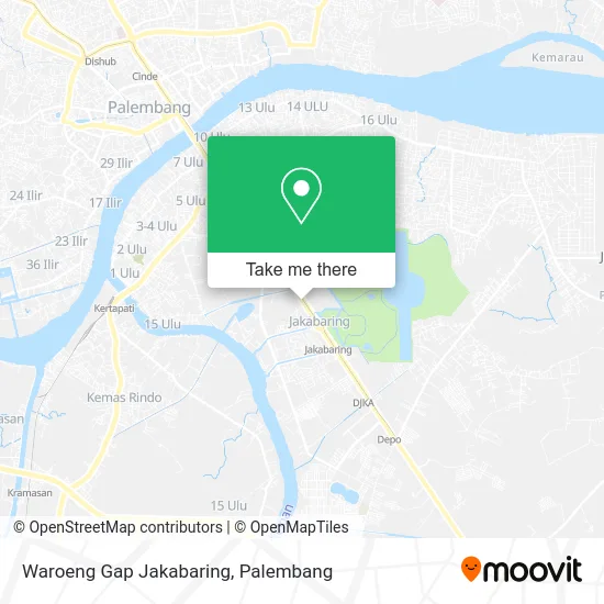 Waroeng Gap Jakabaring map