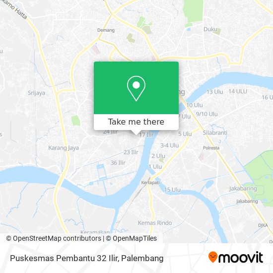 Puskesmas Pembantu 32 Ilir map