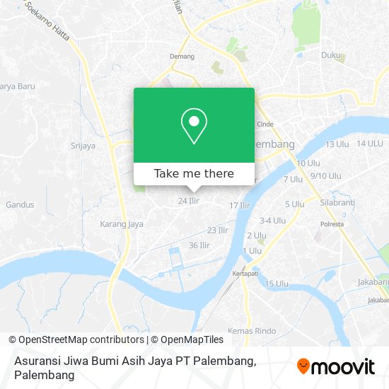 Asuransi Jiwa Bumi Asih Jaya PT Palembang map