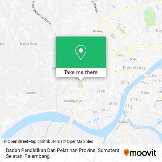 Badan Pendidikan Dan Pelatihan Provinsi Sumatera Selatan map