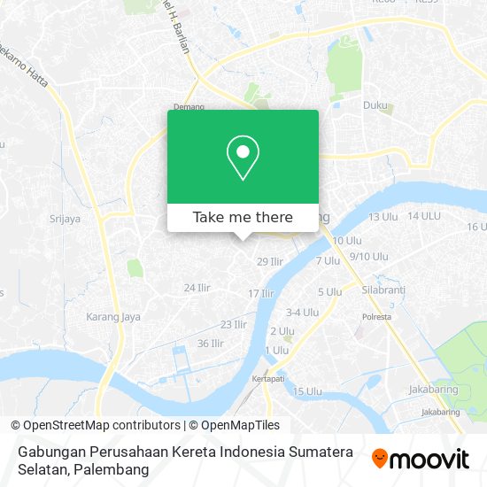 Gabungan Perusahaan Kereta Indonesia Sumatera Selatan map